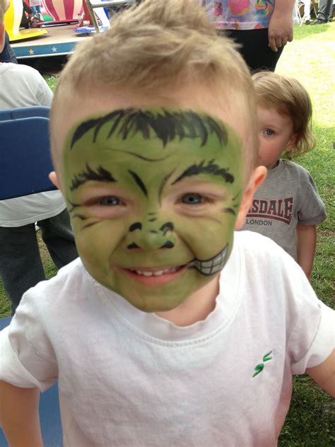 hulk face paint|hulk face paint kid.